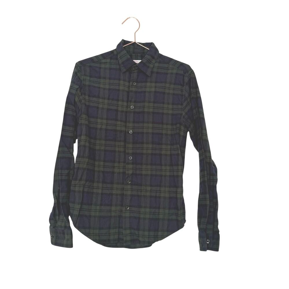 Classic Green and Blue Plaid Men's Shirt